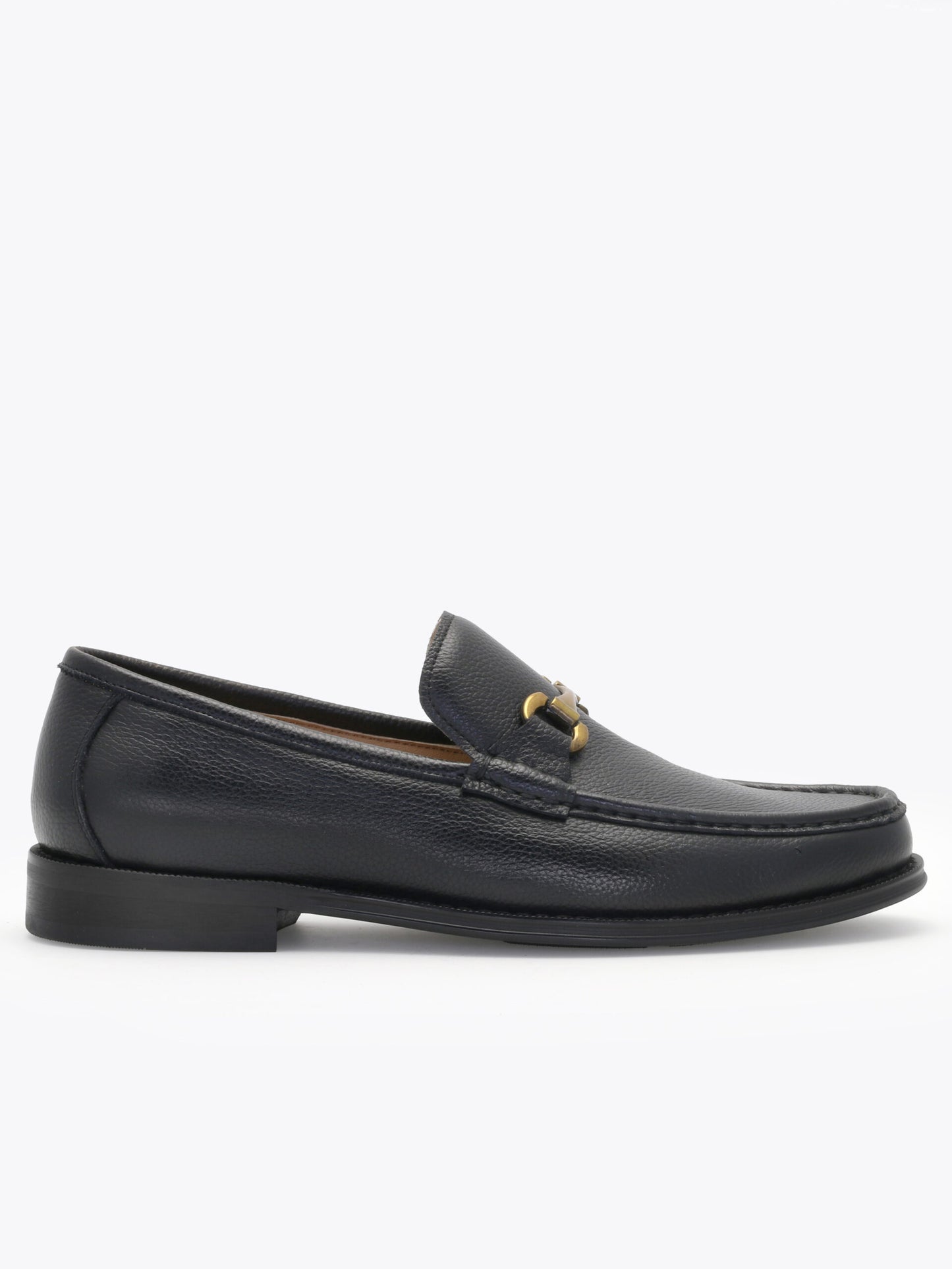 Penny loafer i sort skinn for herre