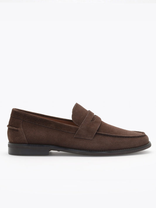 Semsket loafer mørk brun